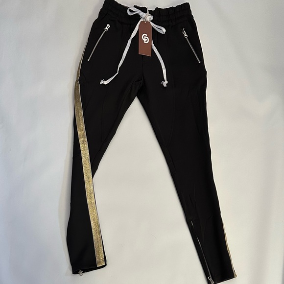 NWT-CRYSP DENIM TRACK PANTS - Picture 2 of 8